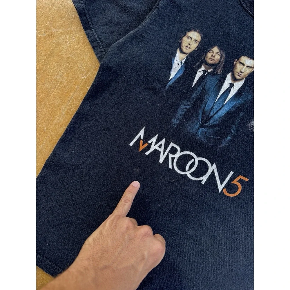 VTG 2007 Maroon 5 Adam Levine American Rock Pop Band Promo Tour T-Shirt (S)